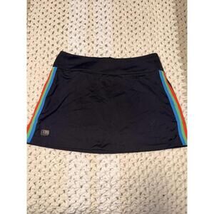 tail Black Athletic Skort with Rainbow Side Stripes